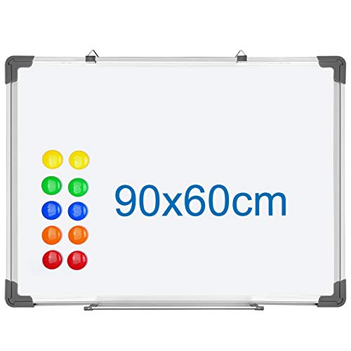 S SIENOC Whiteboard Magnetwand mit Alurahmen Magnetisch Whiteboard und Magnettafel Wei? lackiert