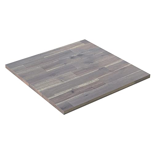 INTERBUILD REAL WOOD Akazienholz-Küchenarbeitsplatten, gerade Kante, 711 x 711 x 26 mm, 1 Stück, Dämmerungsgrau