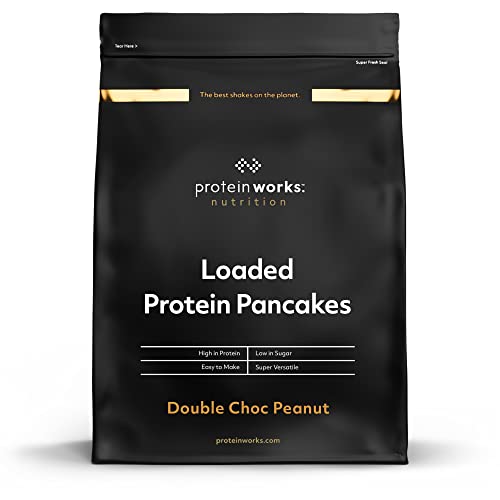 Loaded Protein Pancakes| Proteinreiches Frühstück | Zuckerarmer Snack | Schnell & einfach herzustellen | THE PROTEIN WORKS | Doppelte Schokoladen-Erdnuss | 1kg