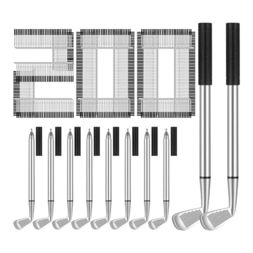 JUFUM 200 Stück Golf-Kugelschreiber, dekorative Golfschläger-Stifte für Büro, Kollegen, Büro, Schreibwaren, schwarz, langlebig, gut verarbeitet