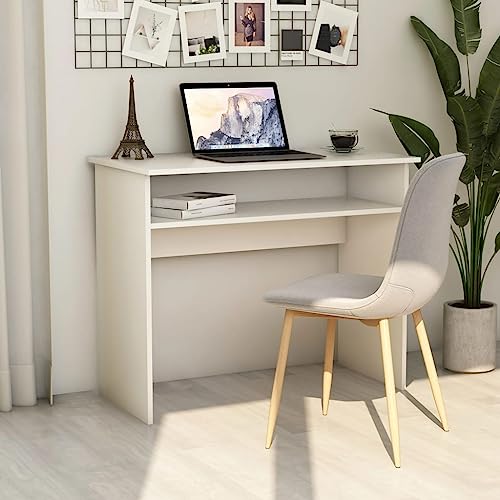 OUSEE Schreibtisch Weiß 90x50x74 cm Holzwerkstoff