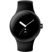 Google Pixel Watch - Mattschwarz - intelligente Uhr mit Band - Flouroelastomer - Obsidian - Bandgröße: L - 32GB - Wi-Fi, NFC, Bluetooth - 36 g (GA03119-DE)