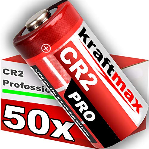 kraftmax 50er Pack CR2 Lithium Hochleistungs- Batterie für professionelle Anwendungen - Neueste Generation