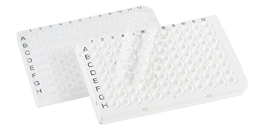 neoLab 7-5203 96well PCR-Platte, halber Rand, Klar (50-er Pack)