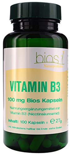 Bios Vitamin B3 100 mg, 100 Kapseln, 1er Pack (1 x 27 g)