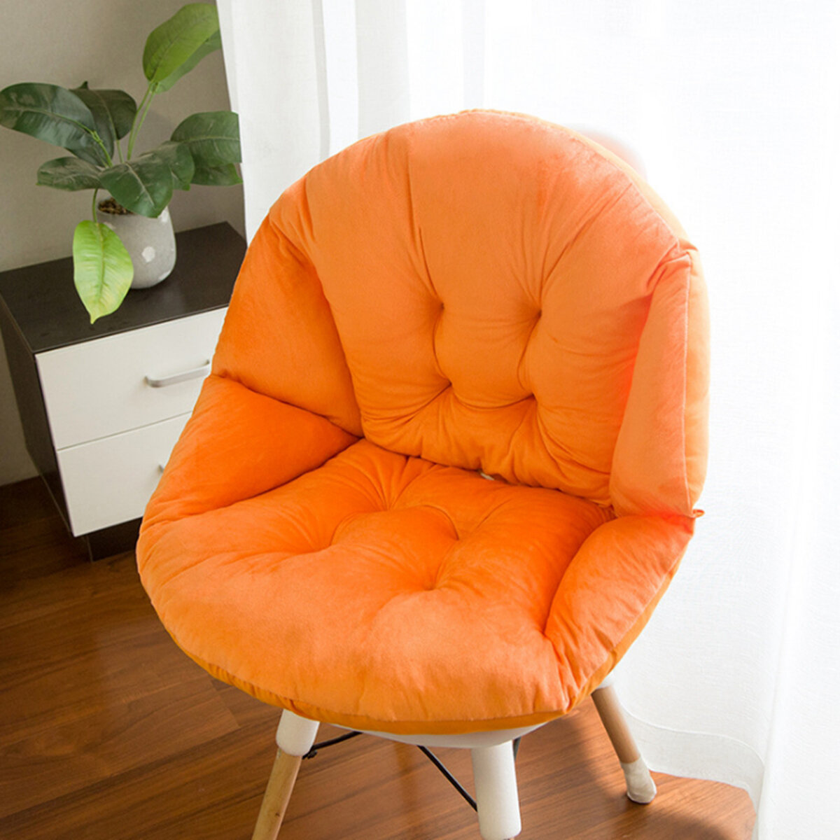 Multi-Color Simple Soft Sitz Stuhl Kissen Plüsch Shell Form Rückenlehne Kissen Kissen Pads Taille Lendenkissen Lounge Ch