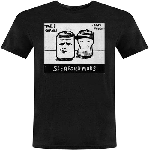 Men's Sleaford Mods Art Logo RouCollar T-Shirt Black L