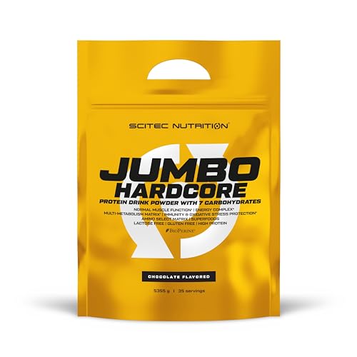 Scitec Nutrition Jumbo Hardcore, Aromatisiertes Eiweiß Getränkepulver mit Kohlenhydraten, 5355 g, Schokolade