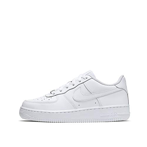 Nike Air Force 1 Unisex-Kinder Sneakers, Weiß (117 WHITE/WHITE-WHITE), 35.5 EU