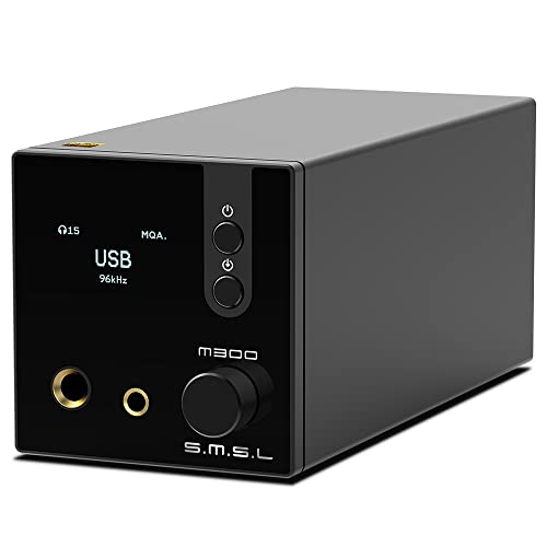 S.M.S.L M300 SE,Zwei CS43131 Chips,MQA Audio Decoder und Verstärker in einem,XMOS der dritten Generation,PCM768kHz/32bit DSD256,True Balanced Output XLR,THD+N bis 0.00013%,mit Fernbedienung (schwarz)