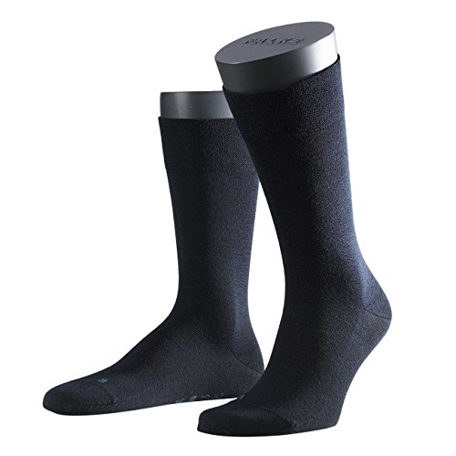 FALKE Herren Socken Sensitive Berlin, Schurwolle/Baumwollmischung, 1 Paar, Blau (Dark Navy 6370), Größe: 39-42