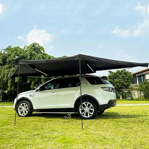 Auto Markise Camping 180°-Sektor-Carside-Zelt, 200 cm Dachträger, Ausziehbare Auto-Seitenmarkise, Einziehbare Auto-Markise, für SUV/LKW/Van
