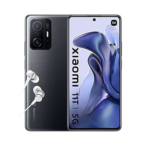 Xiaomi 11T 5G Smartphone + Kopfhörer (8+128GB, 6.67" 120 Hz AMOLED-Display und Dolby Atmos , 108MP in Profiqualität, MediaTek Dimensity 1200-Ultra, 67W Turbo Charge) Grau - Exklusiv bei Amazon