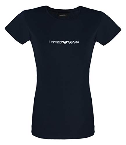 Emporio Armani Damen T-Shirt 163320CC317, Blau (Marine 00135), X-Small