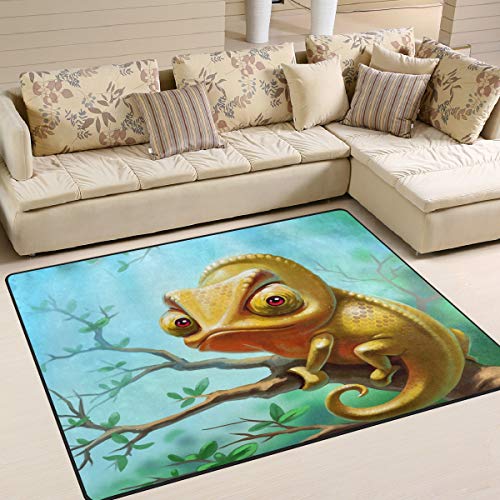 Naanle Teppich mit niedlichem Tiermotiv, rutschfest, für Wohnzimmer, Esszimmer, Schlafzimmer, Küche, 120 x 160 cm, mehrfarbig, 120 x 160 cm(4' x 5')