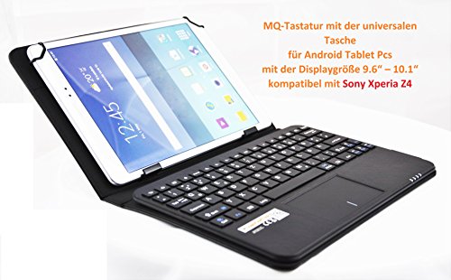 MQ für Sony Xperia Z4 - Bluetooth Tastatur Tasche mit integriertem Multifunktions-Touchpad | Layout Deutsch