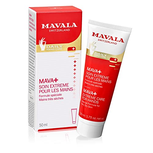 Mavala Mava Extreme Handcreme-Behandlung, schützt trockene, rissige Hände, feuchtigkeitsspendend, hinterlässt die Hände weich, verhindert vorzeitiges Altern, Kollagen und Allantoin, 48 ml