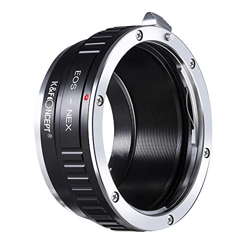 K&F Concept EOS-NEX Adapter Objektivadapter Canon EOS an Sony Adapter Ring (Keine elektronische Verbindung) für Canon EOS EF Objektiv auf Sony Alpha E-Mount Systemkamera