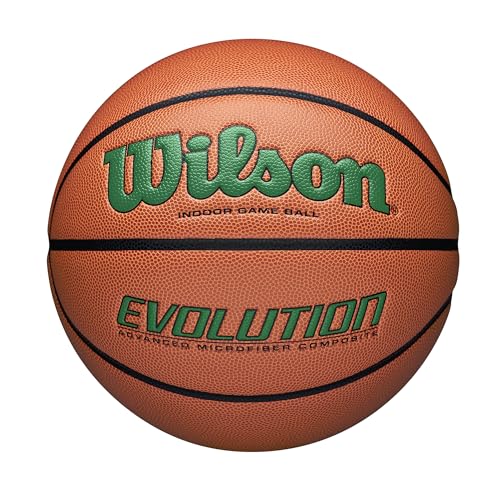 WILSON Evolution Indoor Game Basketball, grün, Größe 15,2-72,4 cm