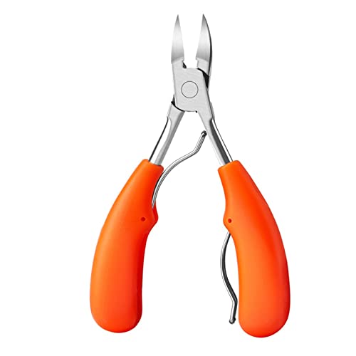 SSWERWEQ Nagelknipser Toe Nail Clippers Remove Dead Skin Nail Correction Nippers Ingrown Toenail Cuticle Scissor Edge Cutter Thick Pedicure Care Tool (Color : Orange)