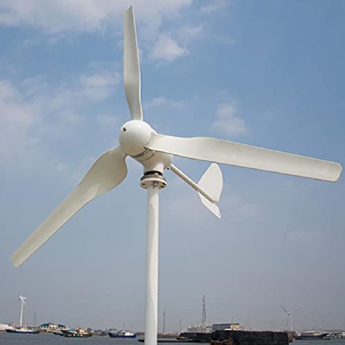 Genway 1000W Windkraftanlage 12V 24V 48V Windgenerator Kits Horizontale Windturbine 3 Blätter Windräder mit MPPT Laderegler Home Energy Windmühle