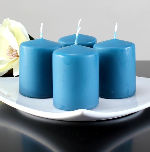 Kerzen Safe Candle Markenkerzen Adventskerzen Stumpenkerzen 80/60 mm blau 12 Stk.