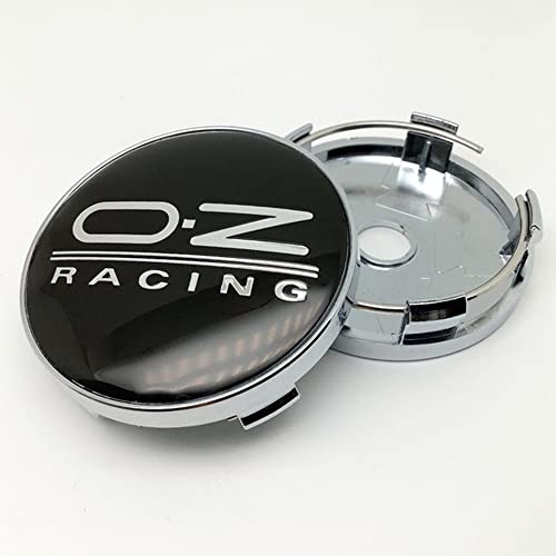 4 Stück Nabendeckel Radnabendeckel für OZ Racing 60mm, Radnabenkappen Radnabenabdeckung Wasserdicht Staubdicht Felgendeckel mit Logo,C1-60mm