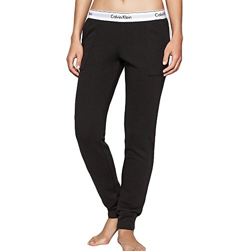 Calvin Klein Damen Bottom Pant Jogger Sporthose, Schwarz (Black 001), W(Herstellergröße: M)