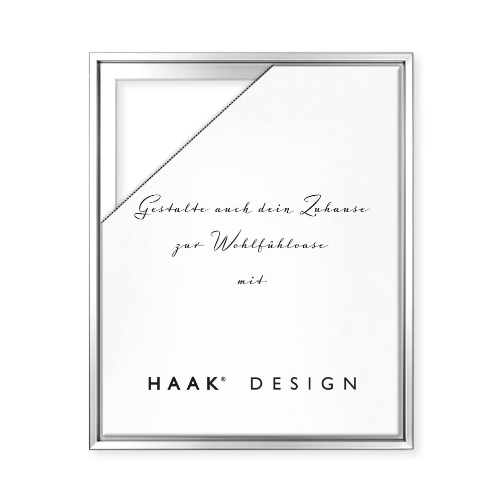 HaakDesign Schattenfugenrahmen Levi in Silber poliert 30 X 70 cm für Keilrahmenbilder und Leinwände Glanz Edition
