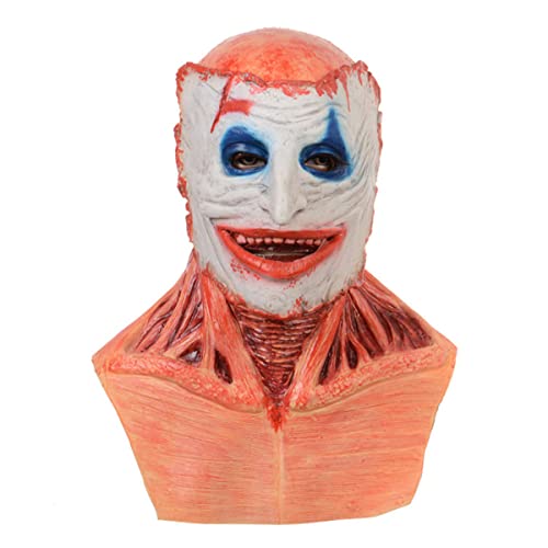 Hworks Ghost Rider Kopfbedeckung Mund bewegliche Clown Maske Cosplay Kostüm Requisiten für Halloween Party