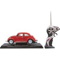 Jamara 405110 - VW Käfer 1:18 RC Diecast Rot 27MHz - Kultfahrzeug mit Gummi-Bereifung, öffnen von Türen, Motorhaube und Kofferraum, perfekt nachgebildete Details, hochwertige Verarbeitung