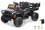 JAMARA 460569 Ride-on Offroader Bufalo 12V-ab 3 Jahre, Softanlauf, 2-Gang, AUX/USB/UKW Radio, leistungsstarker Motor/Akku 4,5Ah, Ultra-Grip Gummiring, Stoßdämpfer hinten, schwarz