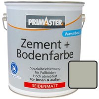 PRIMASTER Zementfarbe + Bodenfarbe 2,5 l, kieselgrau, seidenmatt