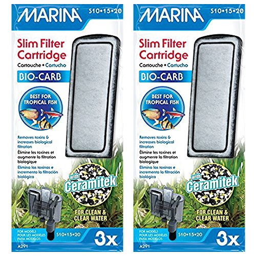 Marina Slim Filter Carbon Plus Keramik-Kartusche, 6-Count