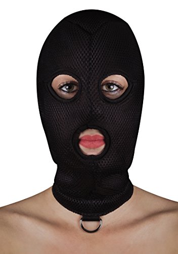 Ouch! Extreme Mesh Balaclava with D-Ring: Kopfmaske, schwarz