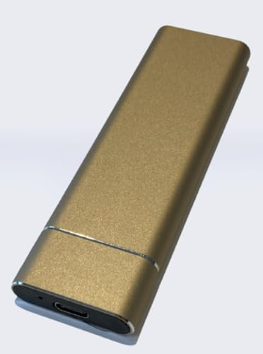 SSD Extern Festplatte 2TB SSD Gold Zuverlässige Speicherlösung Tragbar Spielekonsole Notebook PC TV Gaming Business Universell Einsetzbar Aluminiumgehäuse
