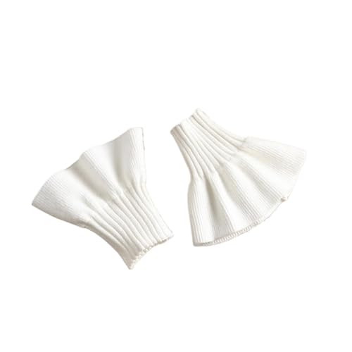 1 Paar gefälschte Manschetten, abnehmbare elastische Manschetten, Damen-Spitzen-Handgelenkmanschetten, plissiertes Hochzeitskleid-Zubehör (Color : Colour24-8 (1), Size : One size)