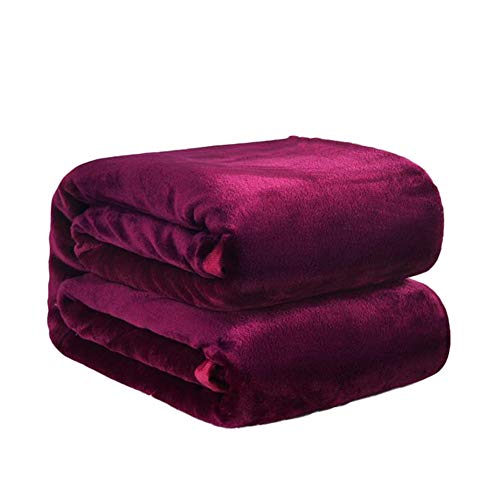 Bettwäsche Flanell Decke Tagesdecke Queen Size Rot Queen Size Bett Wolldecke Super Weich und flauschig Warm Mikrofaser Solide Decke (230 x 250 cm, 2,1 kg, Rostrot)