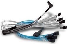 Broadcom Cable x8 8654 to 2x4 9402 1M 1m Schwarz Videokabel-Adapter