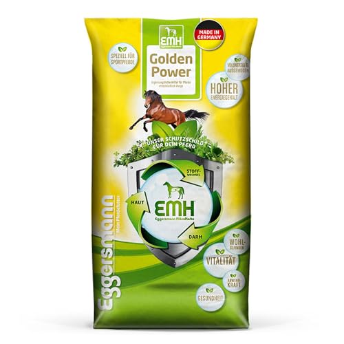 Eggersmann EMH Golden Power Müsli - Energiereiches Pferdemüsli für Sportpferde - Haferfreies Pferdefutter - 15 kg Sack