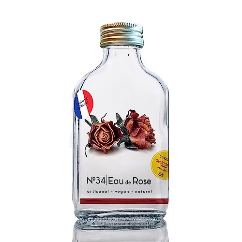 Nr. 34 Eau de Rose – blumiger Duft von destillierten Rosenblättern – zum Parfümieren und Verschönern Ihrer Gerichte und Desserts, 200 ml