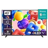 Hisense 40A5KQ 101cm (40 Zoll) QLED Fernseher Full HD, Smart TV, Triple Tuner DVB-T2 / T/C / S2 / S, USB-C, Duale Positionierung, Works with Alexa, WiFi, Game Mode, Hotel Mode, Schwarz [2023]