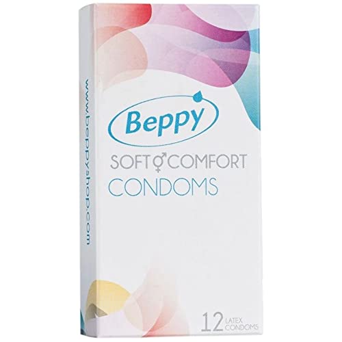 Beppy Comfort Kondome - 12 Stück - bewährte Qualität von BEPPY - feucht und zuverlässig an allen Tagen, 56mm Breite