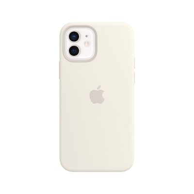 Apple Silikon Case mit MagSafe für iPhone 12/12 Pro weiß