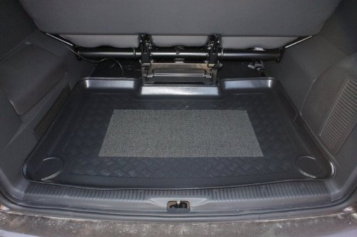 Kofferraumwanne mit Anti-Rutsch passend für Volkswagen T5 Caravelle Kurz 2003- fuer kuerzen Radstand hinter der 3. Sitzreihe