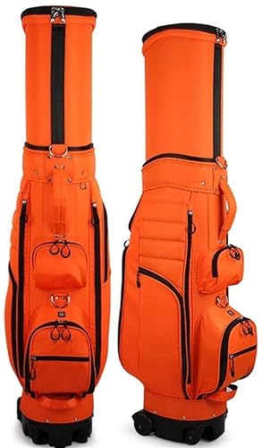 Golf-Standtasche, einziehbare Golftasche mit Rad und Rückengurt, Schultertragbare Golf-Tragetasche, Unisex-Schlägertasche für Training (Outdoor-Sportarten) Vision