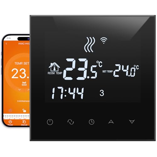 Beok TGT70WIFI-WP Touchscreen-Thermostat Wifi 3A Digitale Temperierung der Fußbodenheizung