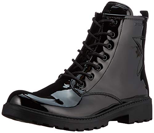Geox Mädchen J Casey Girl G Combat Boots, Schwarz (Black C9999), 30 EU