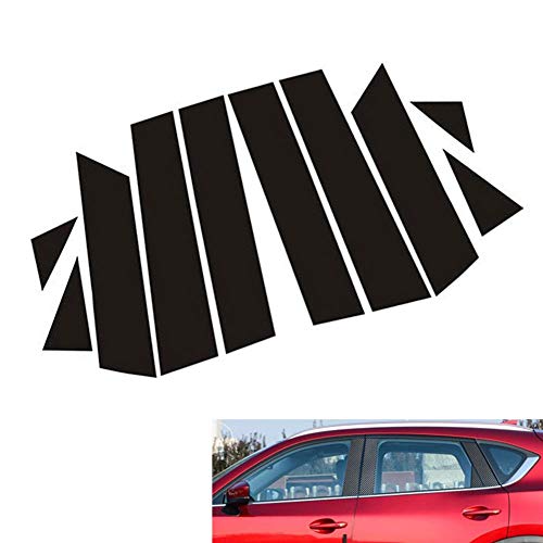 Lackschutz Folie Set Für B Säule Zierblenden Aufkleber Für Mazda CX-5 CX5 CX 5 2017-2020, Auto Carbon Faser Autofenster Moulding Trim Fenstersäule B Säulenbesatz