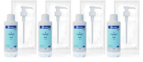 Horn Medical Dosierpumpen (4 Stück) mit Baktolan, vital durchblutungsförderndem Hydro-Gel (4 x 350 ml)